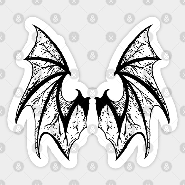 ACOTAR Illyrian Bat Boy WINGS Sticker by baranskini